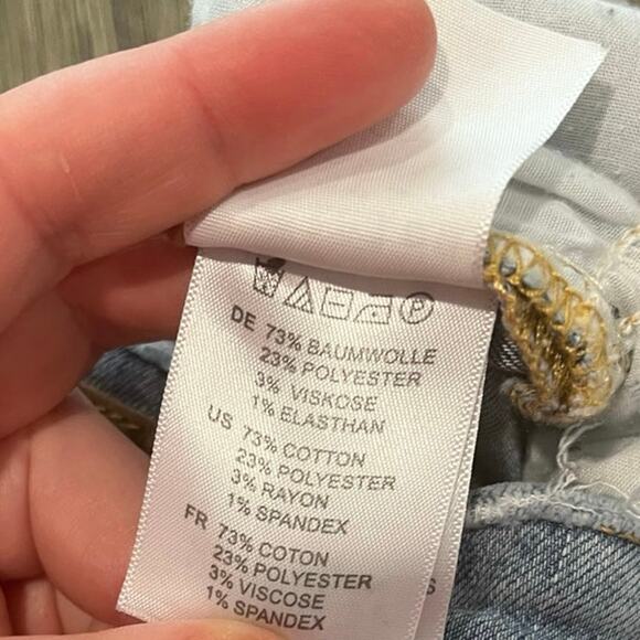 Articles of Society Womens Skinny Jeans Mid Rise Denim Light Wash Blue Size 26 - Picture 9 of 12